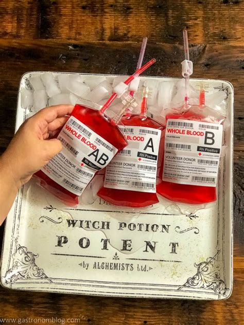 halloween blood bags for drinks